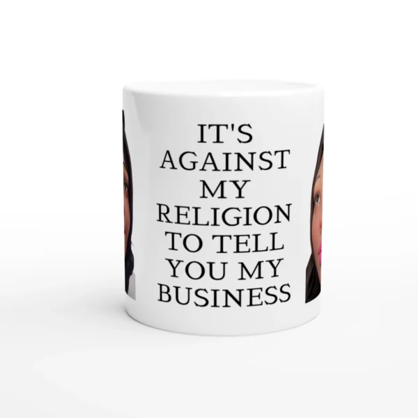 It's Against My Religion Meme American Woman In Pakistan Mug - Image 3