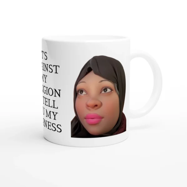 It's Against My Religion Meme American Woman In Pakistan Mug - Image 2